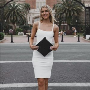 Hello Molly (here comes the sun) white midi dress